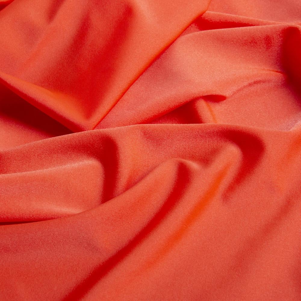 Ткань трикотаж Бифлекс блеск 217 гр/кв.м V-34 помаранч