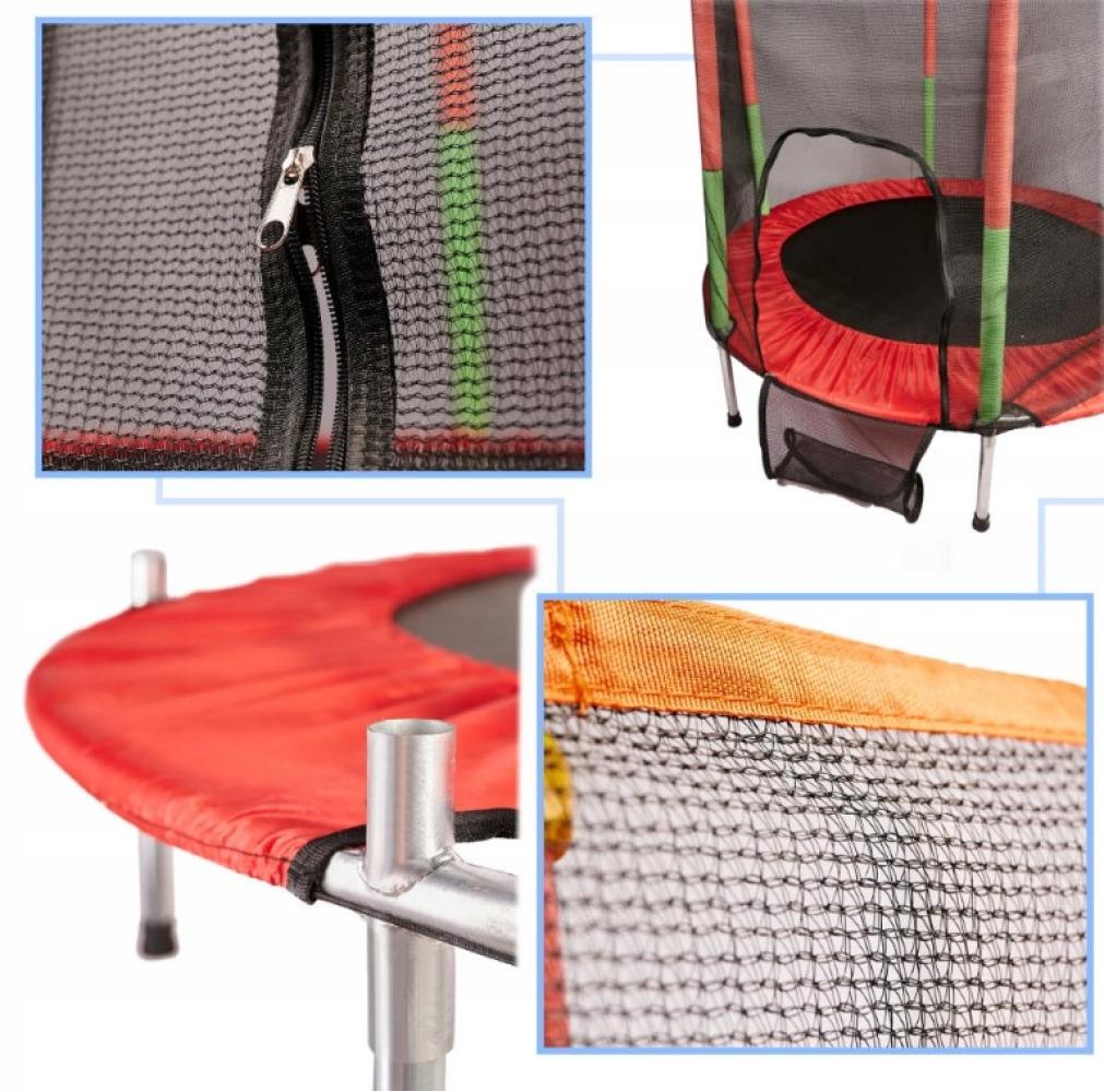 Батут детский Atleto с защитной сеткой на металлических опорах 140 см Красный (132-76-21000143) - фото 2 Батут детский Atleto с защитной сеткой на металлических опорах 140 см Красный (132-76-21000143) - фото 2