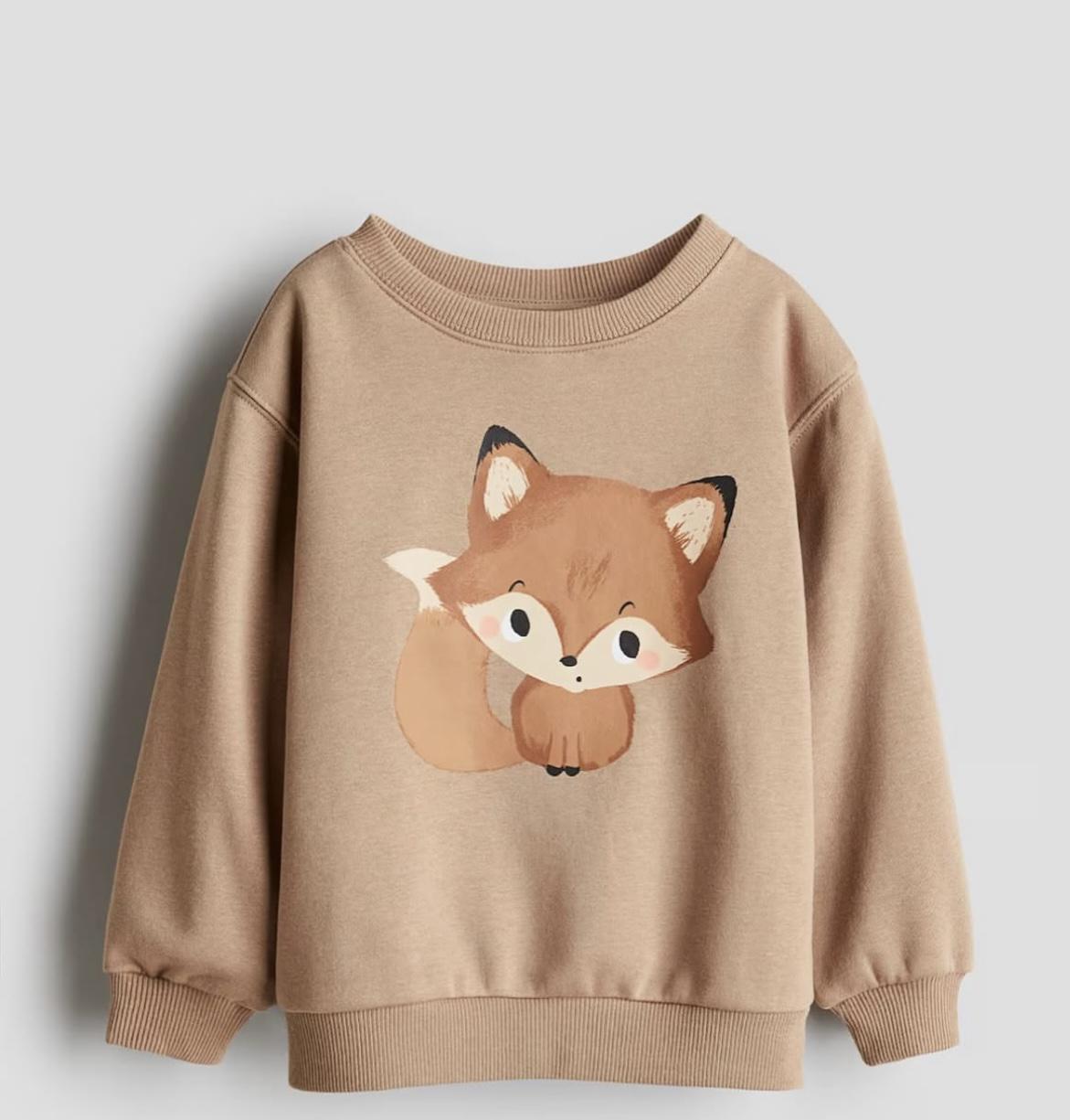 Свитшот детский утепленный H&M 92 см Коричневый (1241902)