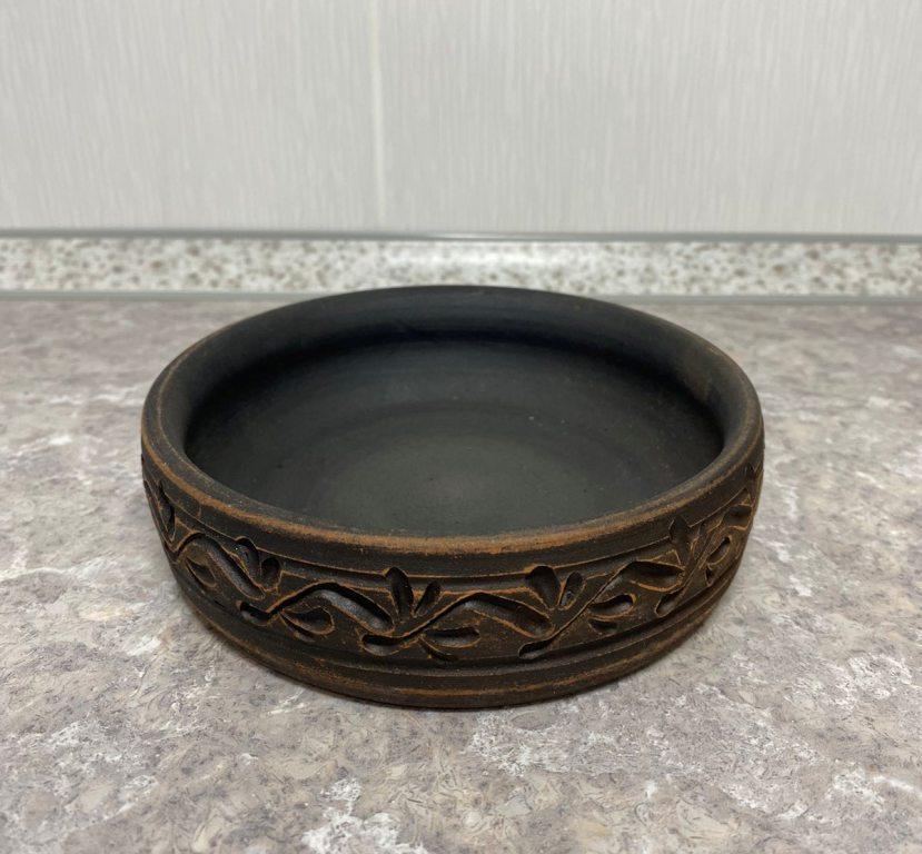 Кеци червона глина тарілка з бортом 18 см (50022)