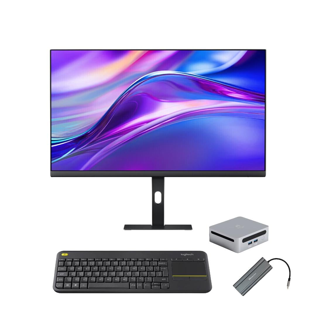 Комплект ПК GenMachine Ryzen 7 5825U/16GB/512GB/монітор 27″ Redmi A27Q 2K 100 Гц/Logitech клавіатура/Hub 10-в-1 (epic2332)