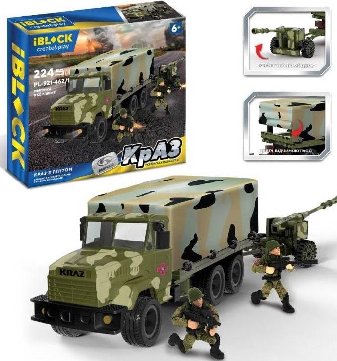 Конструктор Iblock PL-921-462/1 Армія КрАЗ з тентом 224 деталі - фото 2