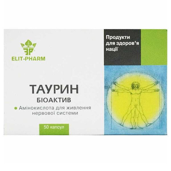 Таурін Elit-Pharm Таурин Біоактив 50 капс. (000025381)