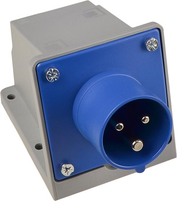 Силовая вилка АСКО-УКРЕМ UCombi 2P+PE 16А 250 В стационарная IP44 полиамид Синий (A0080010135)