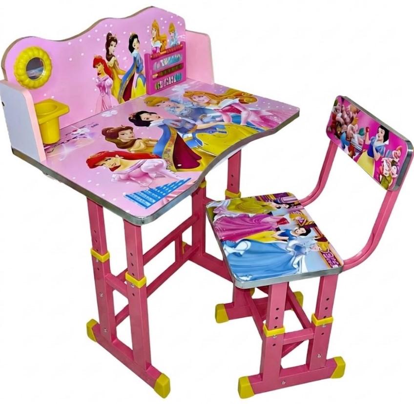 Парта и стул детский с регулируемой высотой Розовый (122334)