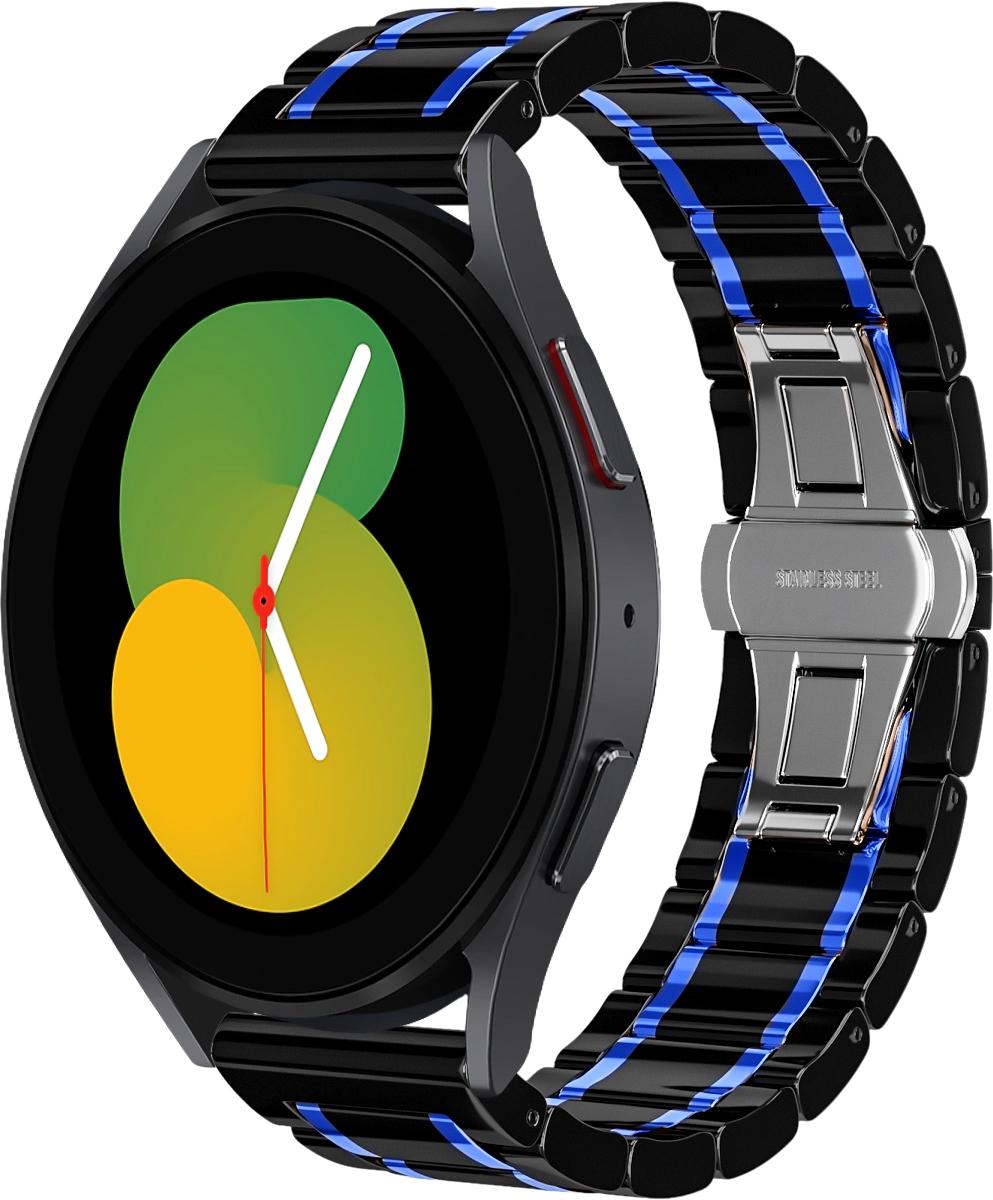 Ремешок керамический Ceramo для Galaxy Watch 5 40 мм Black/Blue (29195-43)