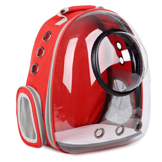 Рюкзак для переноски домашних питомцев CosmoPet CP-101 с иллюминатором 42х25х32 см Red (3_06541)