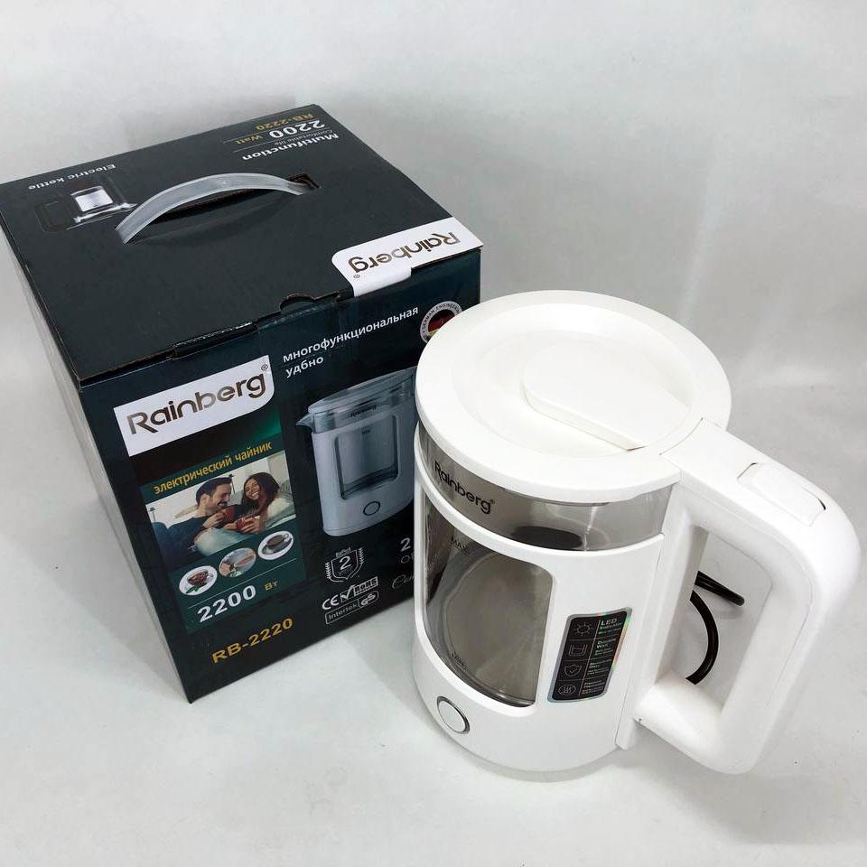 Електрочайник Rainberg RB-2220 2200 Вт 2 л Білий (266166) - фото 6 Електрочайник Rainberg RB-2220 2200 Вт 2 л Білий (266166) - фото 6