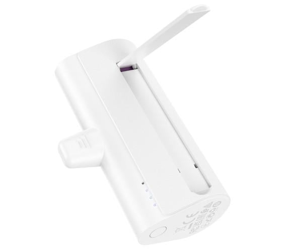 Батарея портативная Borofone BJ35 Pocket iP 5000mAh White - фото 3 Батарея портативная Borofone BJ35 Pocket iP 5000mAh White - фото 3