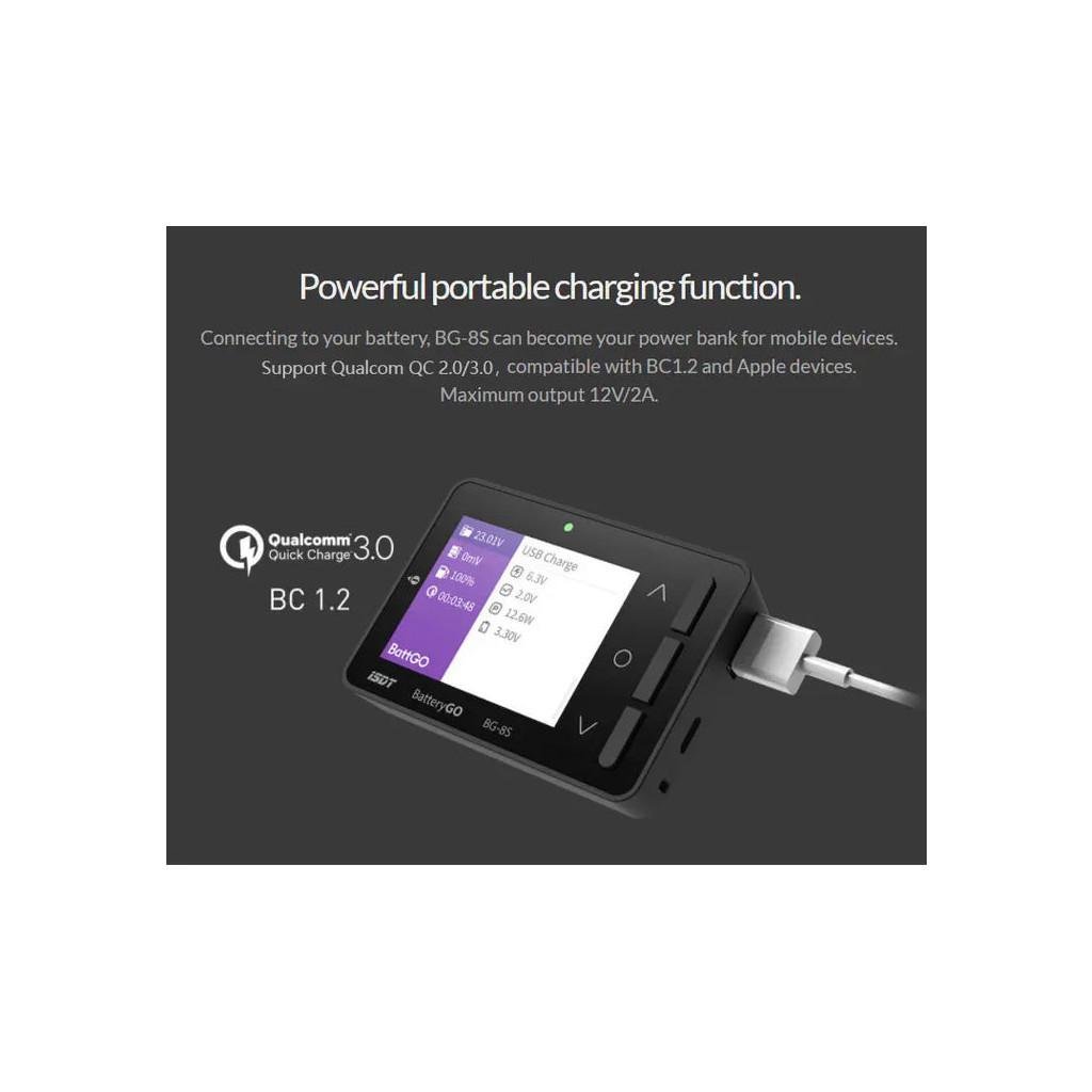 Тестер для акумуляторів iSDT BG-8S Battery Meter (HP0015.0013) - фото 5 Тестер для акумуляторів iSDT BG-8S Battery Meter (HP0015.0013) - фото 5