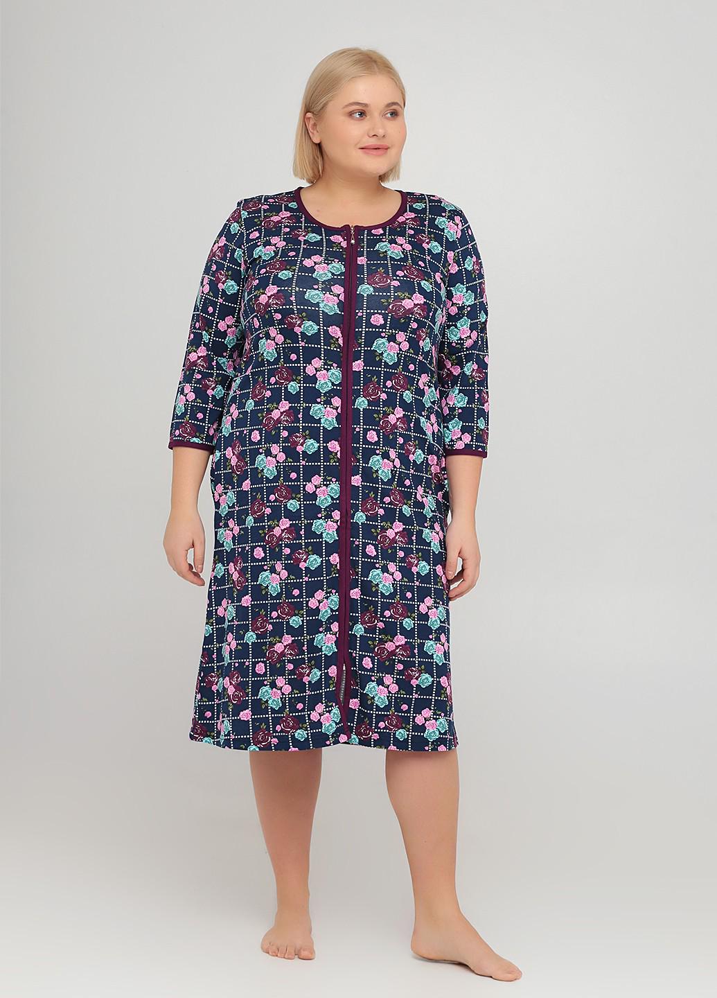 Халат женский Wild Love 5XL Темно-синий (82829) Халат женский Wild Love 5XL Темно-синий (82829)