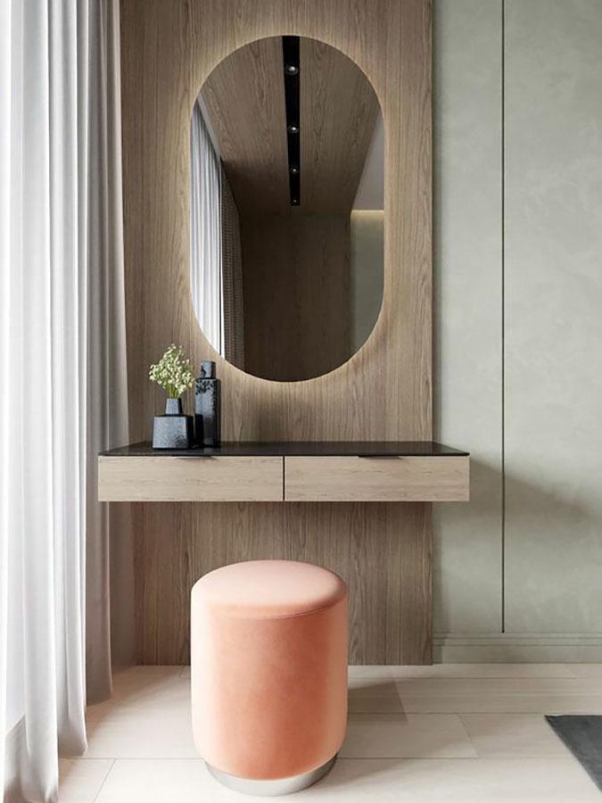 Зеркало овальное с подсветкой Капсула L 65х130 см (10005L-65130stW)