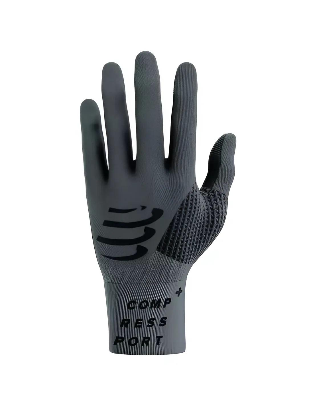 Жіночі рукавиці для бігу Compressport 3D Thermo Gloves L/XL Asphalte/Black (XGLU1251010L/XL)