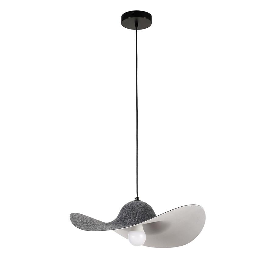 Світильник фетровий Капелюх 8051892-1 500 C44/WH підвісний Сіро-білий