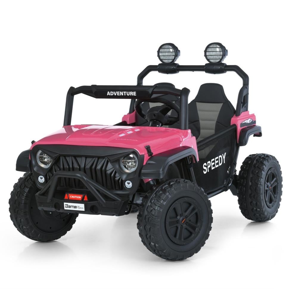 Детский электромобиль Джип Bambi 12V до 60 кг с пультом Розовый (DE-169-E-702)