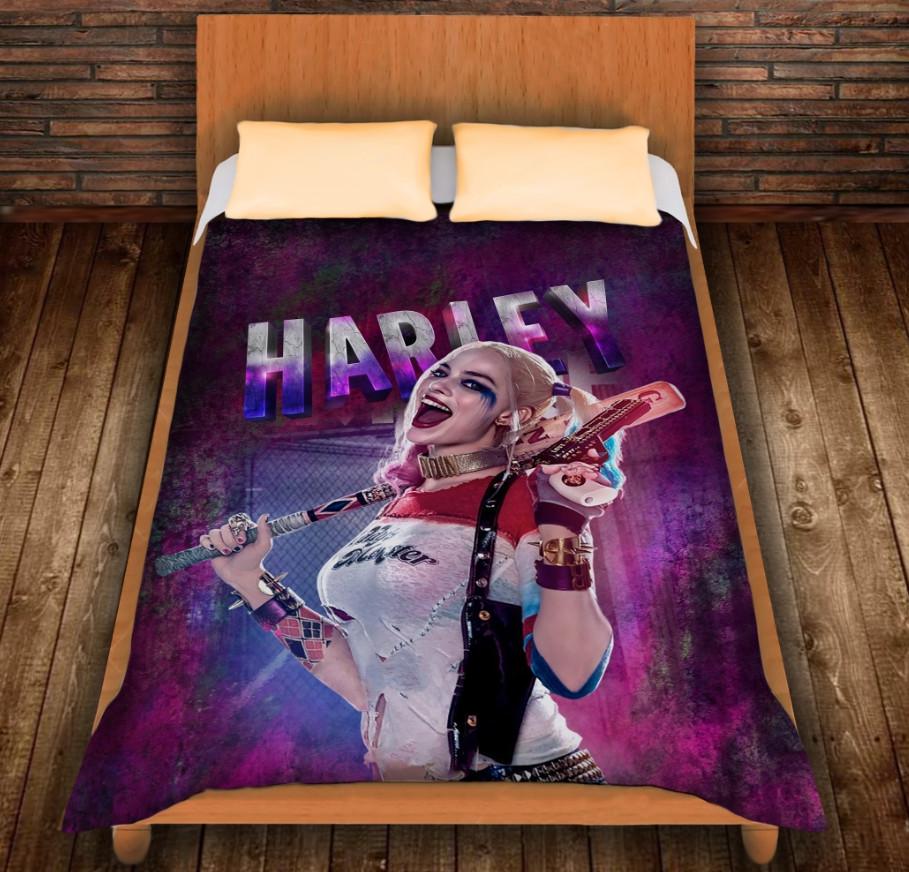 Плед с 3D принтом Отряд самоубийц Харли Квинн 150х200 см (epi_0131)