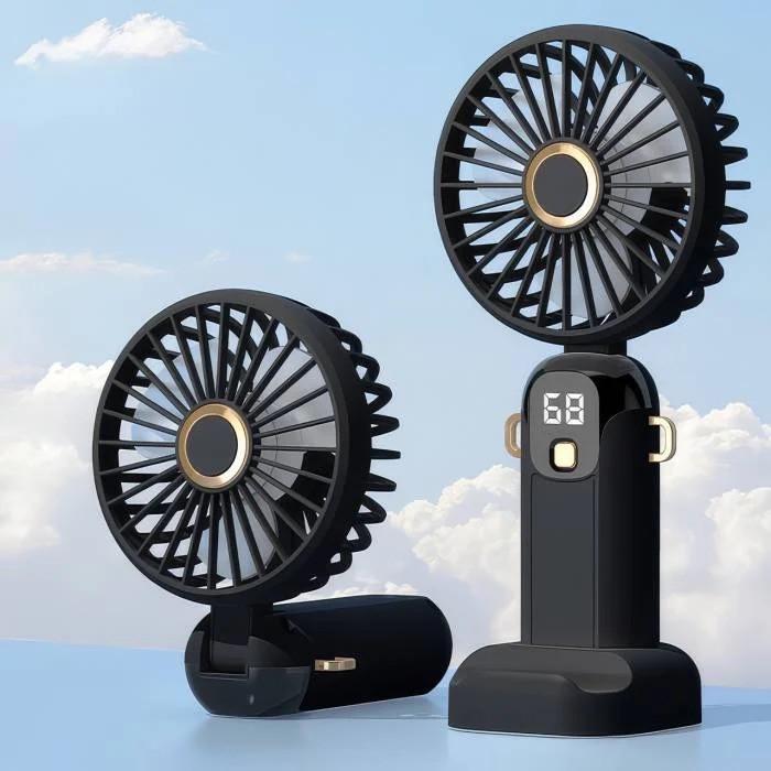 Вентилятор ручний на акумуляторі з ручкою міні вітродуйка 500 mAh 2 Вт/70 мм Чорний (JX-995) - фото 2 Вентилятор ручний на акумуляторі з ручкою міні вітродуйка 500 mAh 2 Вт/70 мм Чорний (JX-995) - фото 2