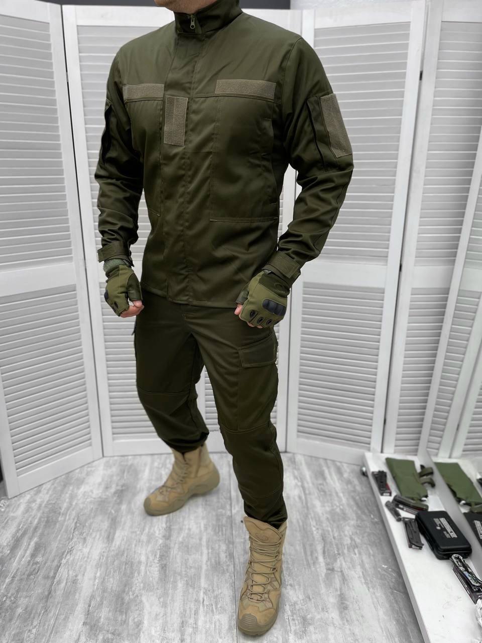 Костюм куртка + штани L Хакі - фото 7