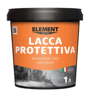 Лак защитный Element Decor Lacca protettiva акриловый матовый 1 л - фото 1