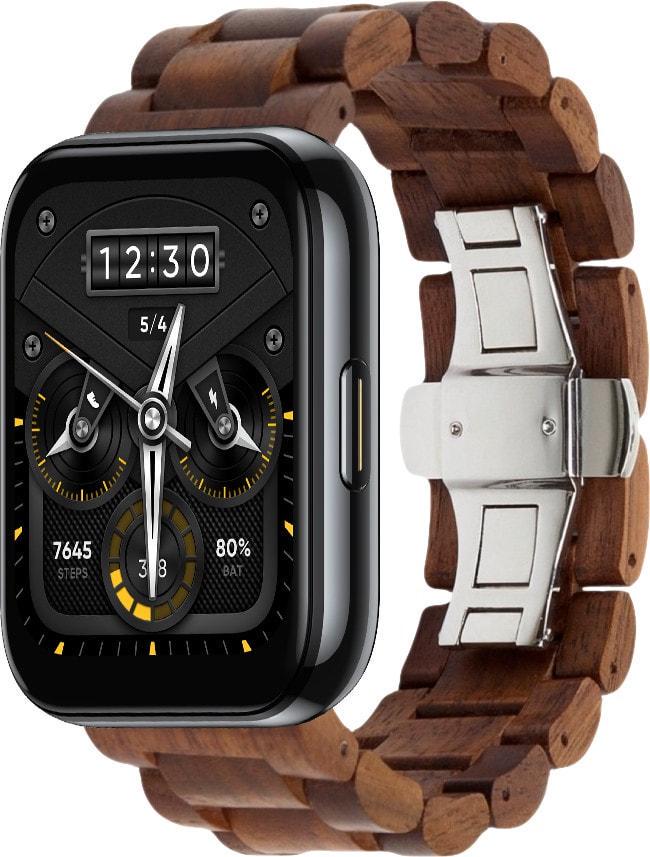 Ремешок деревянный WoodLock для Realme Watch 2/2 Pro Brown (37267-30)