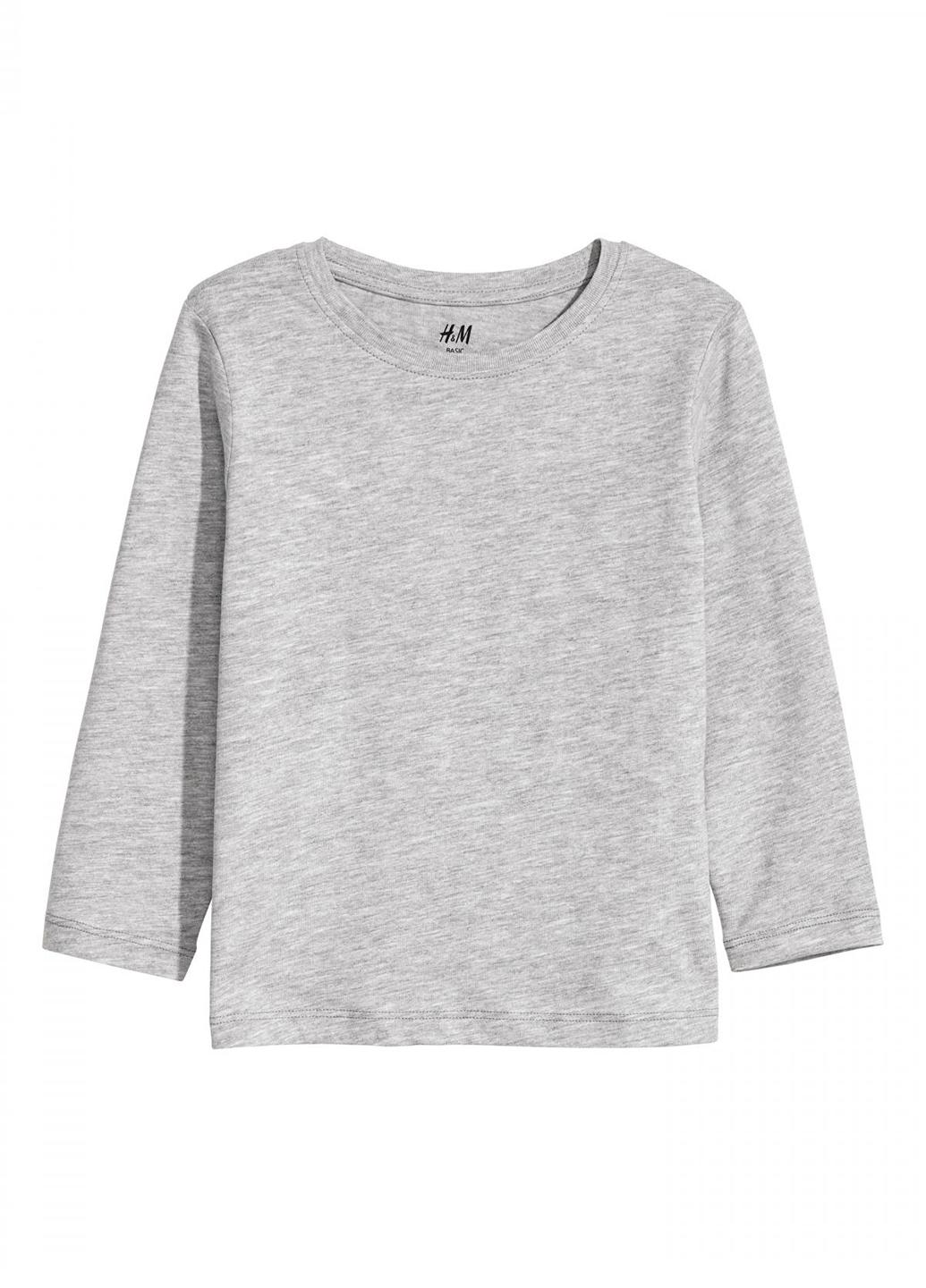 Лонгслів H&M Меланж 98-104 см Сірий (A5019Z6781578)