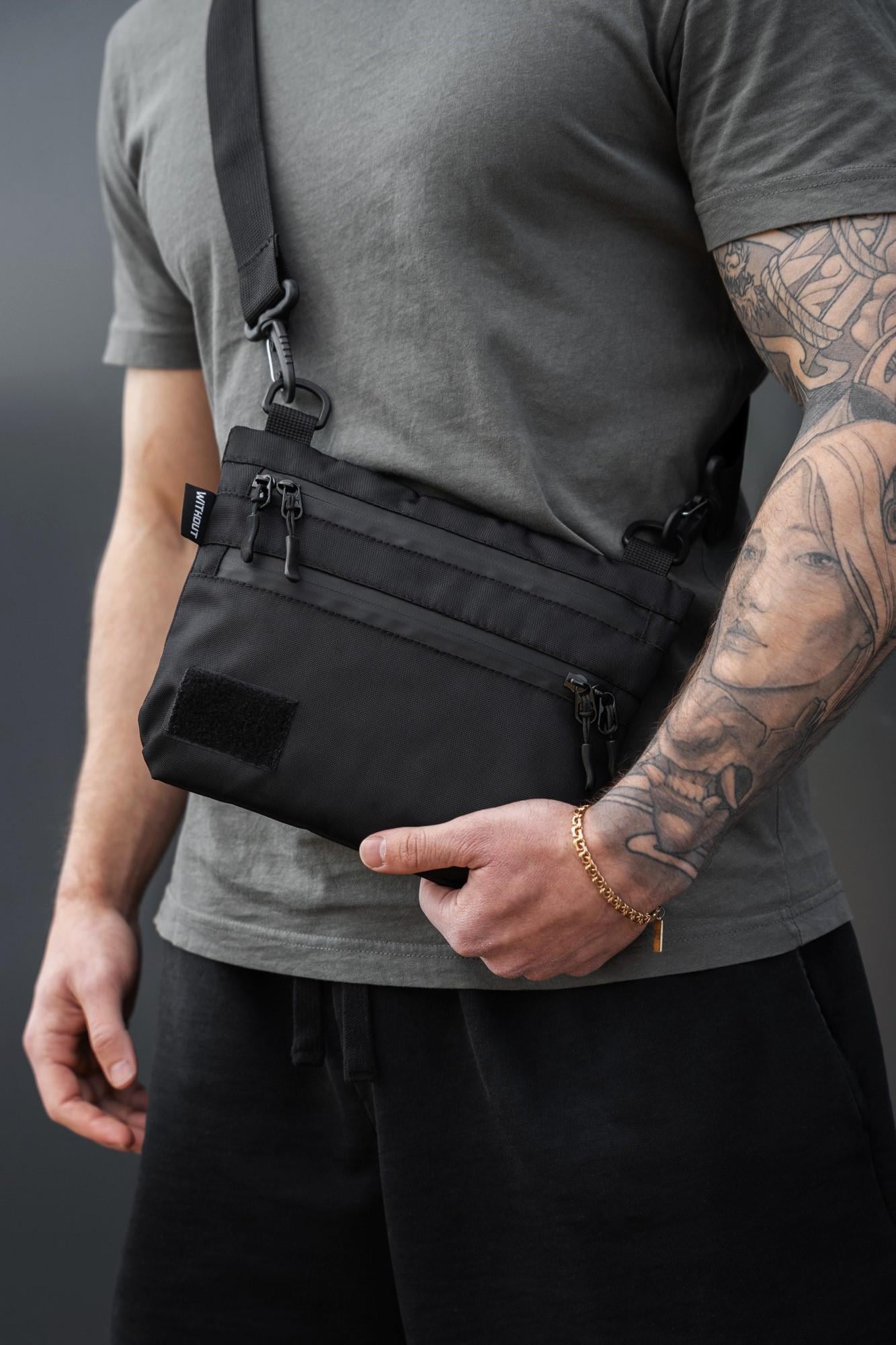 Чоловіча сумка Without Defender Patch Black (8056439 8056440)