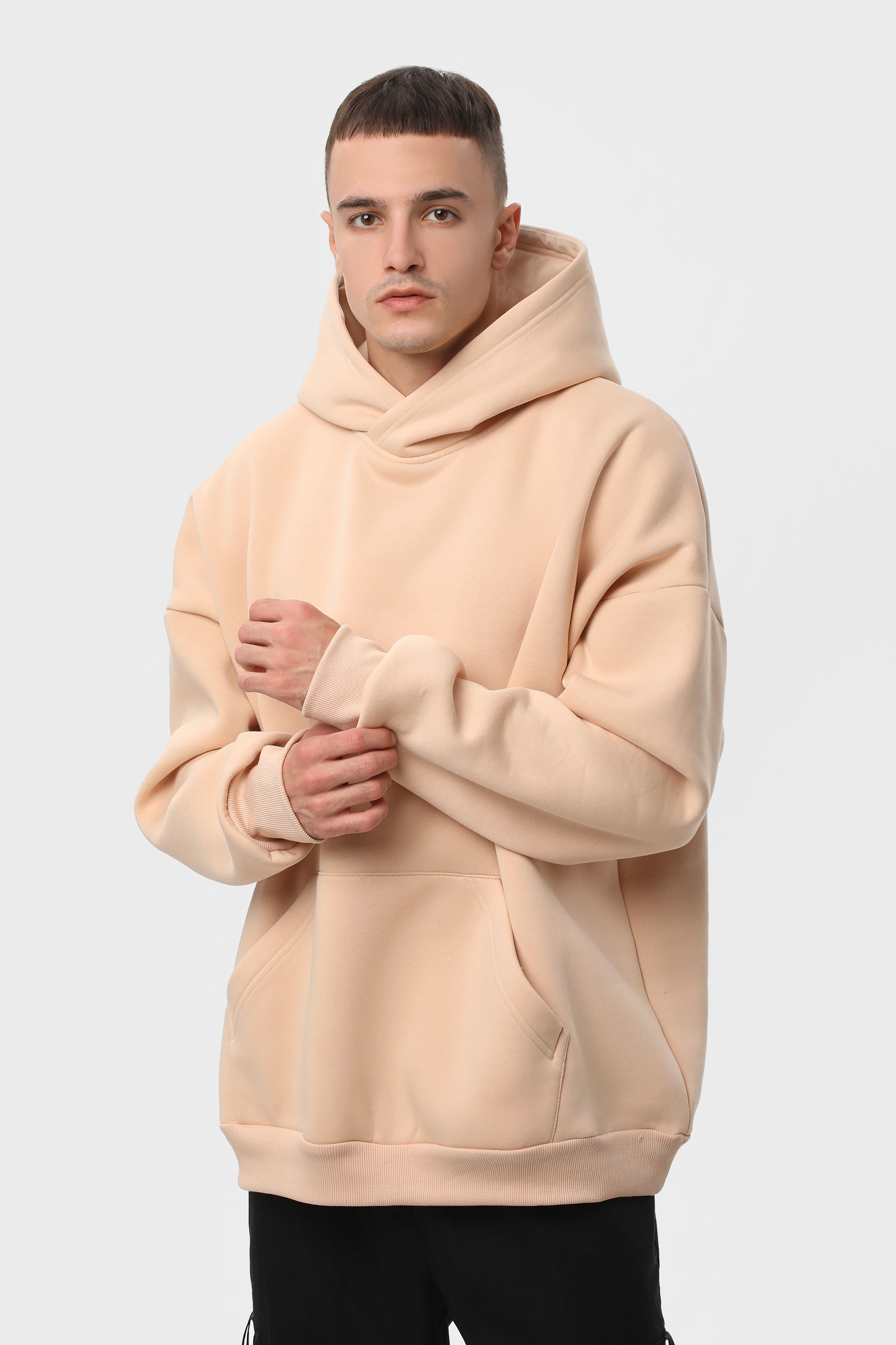 Худі чоловіче утеплене Ray Oversize L/XL Бежевий (U0404M-Cream)