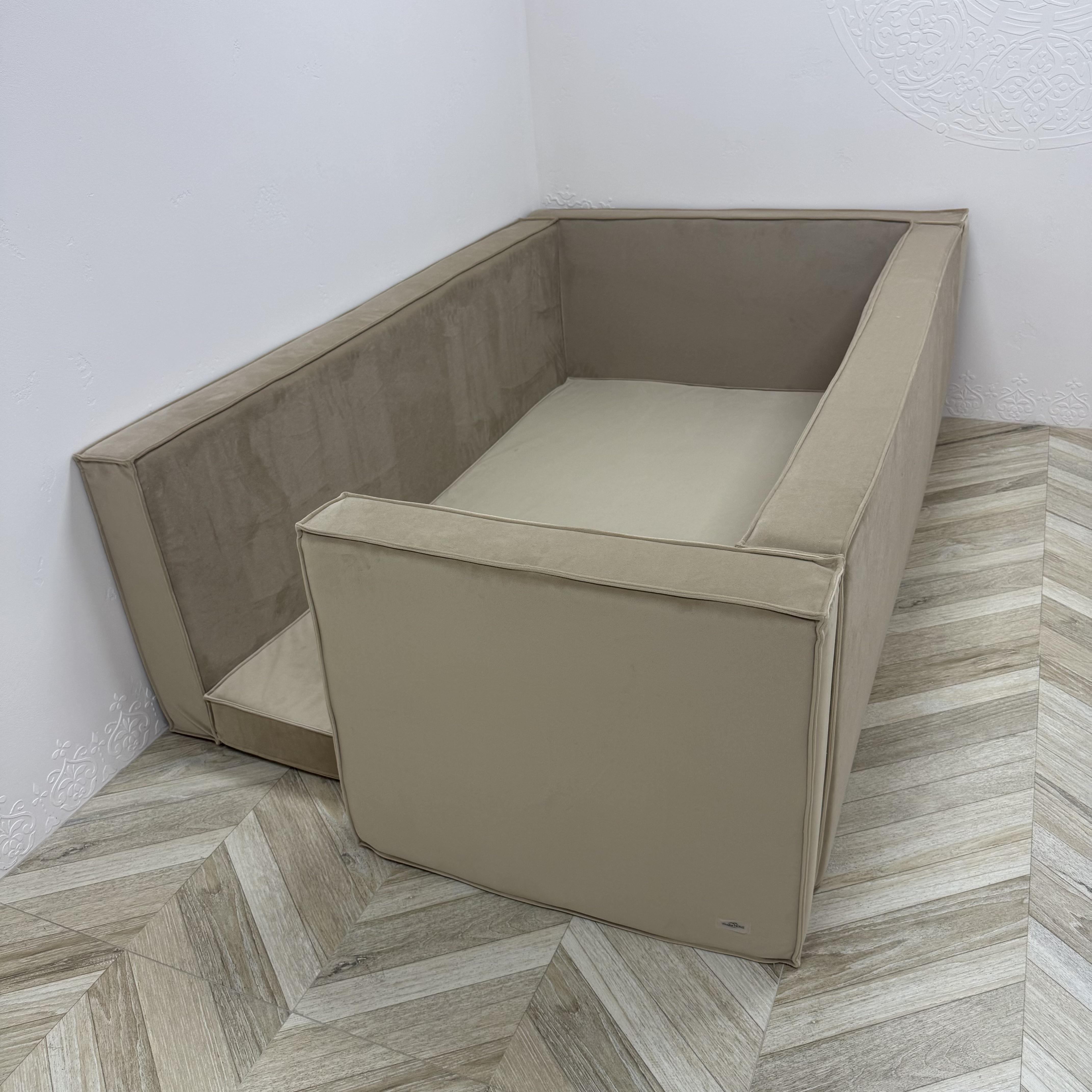 Бескаркасная детская кровать Comfort Home велюровая 125х205 см