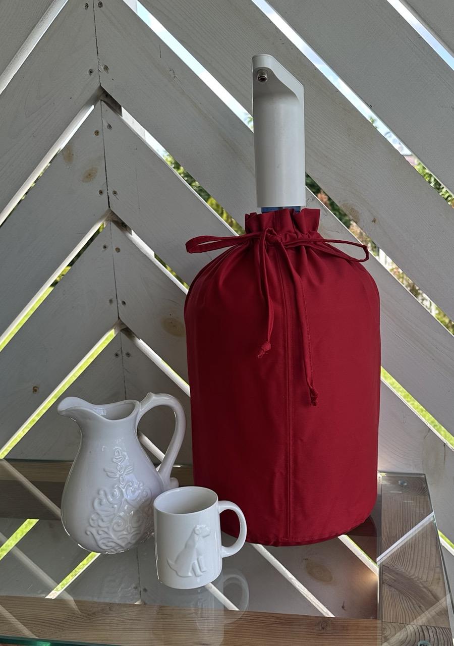 Чохол текстильний котоновий однотонний на пластиковий бутль 19 л Червоний Чохол текстильний котоновий однотонний на пластиковий бутль 19 л Червоний