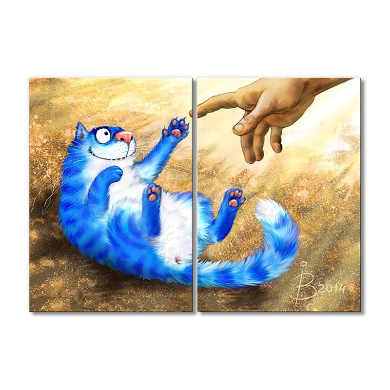 Модульная картина Игривое настроение 2 модуля общий размер 30х45 см (_rinaz_20141536)