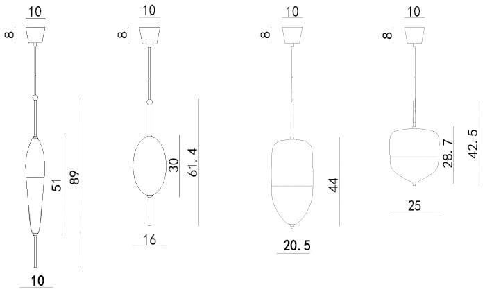 Подвес LED FLOAT 4 шт. (2895-4-SHL) - фото 6
