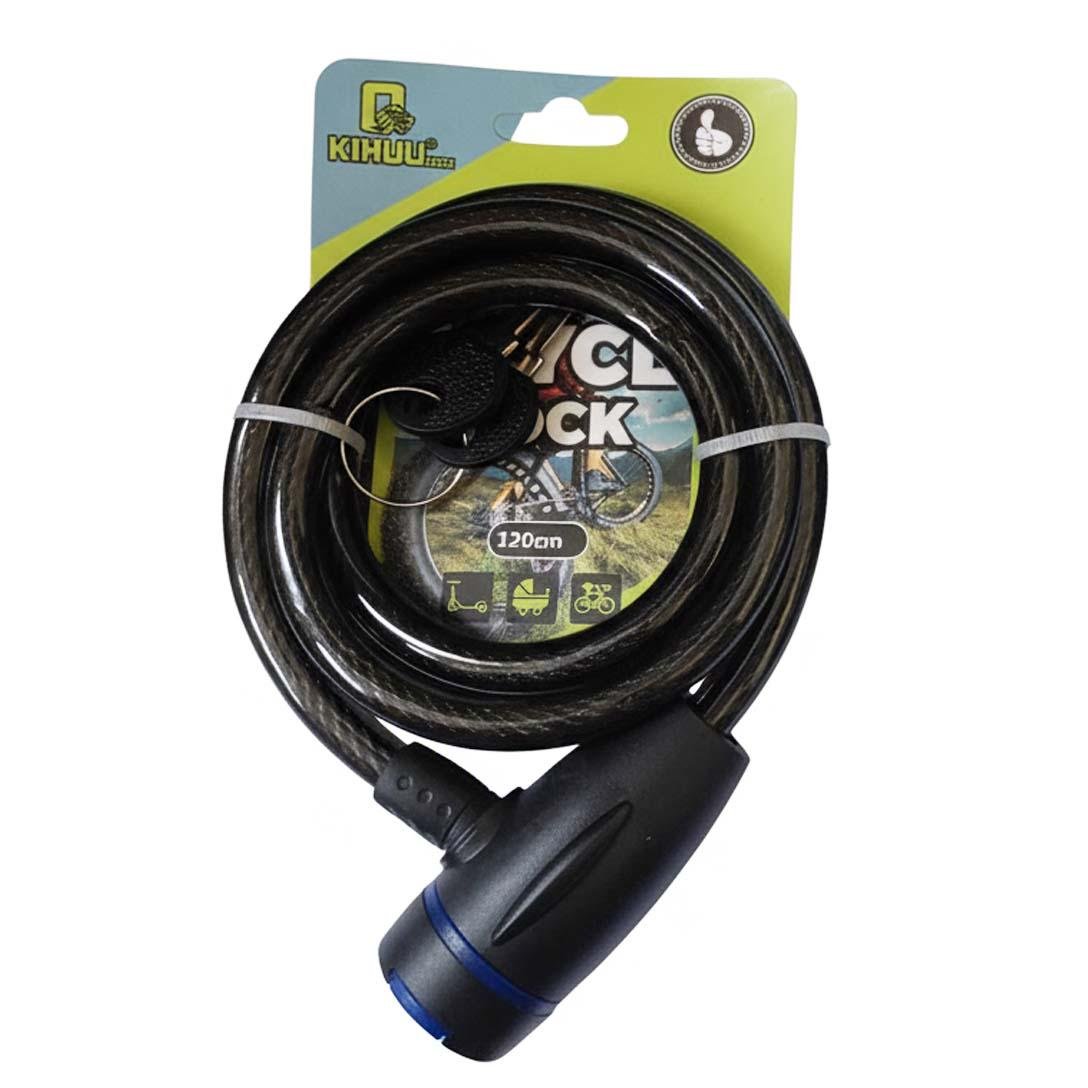 Замок велосипедний тросовий Kihuu Lock 187 1x150 см Black (30167768)