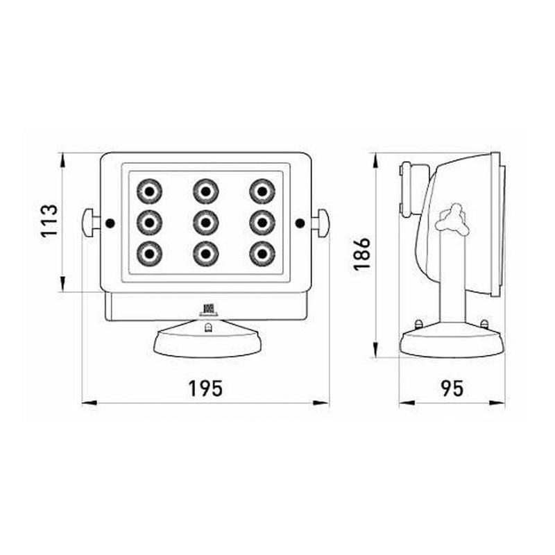 Прожектор LED E.NEXT e.light.LED.150.9.9.6500.black 9W 220V 720lm 6500K IP54 95x195x113 мм Черный (l0800011) - фото 2 Прожектор LED E.NEXT e.light.LED.150.9.9.6500.black 9W 220V 720lm 6500K IP54 95x195x113 мм Черный (l0800011) - фото 2
