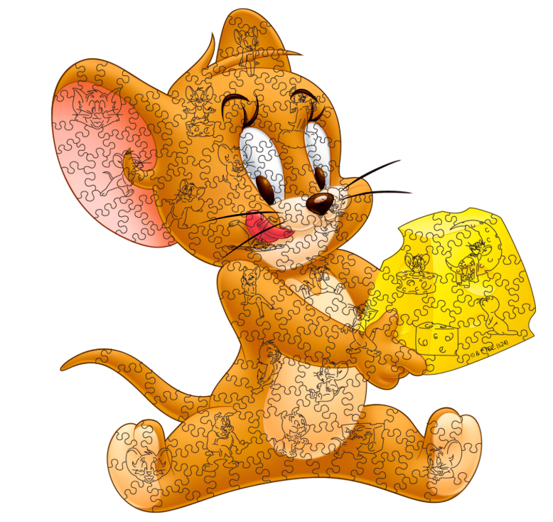 Пазл деревянный фигурный Woods Story Tom & Jerry Джерри XL (wstj001)