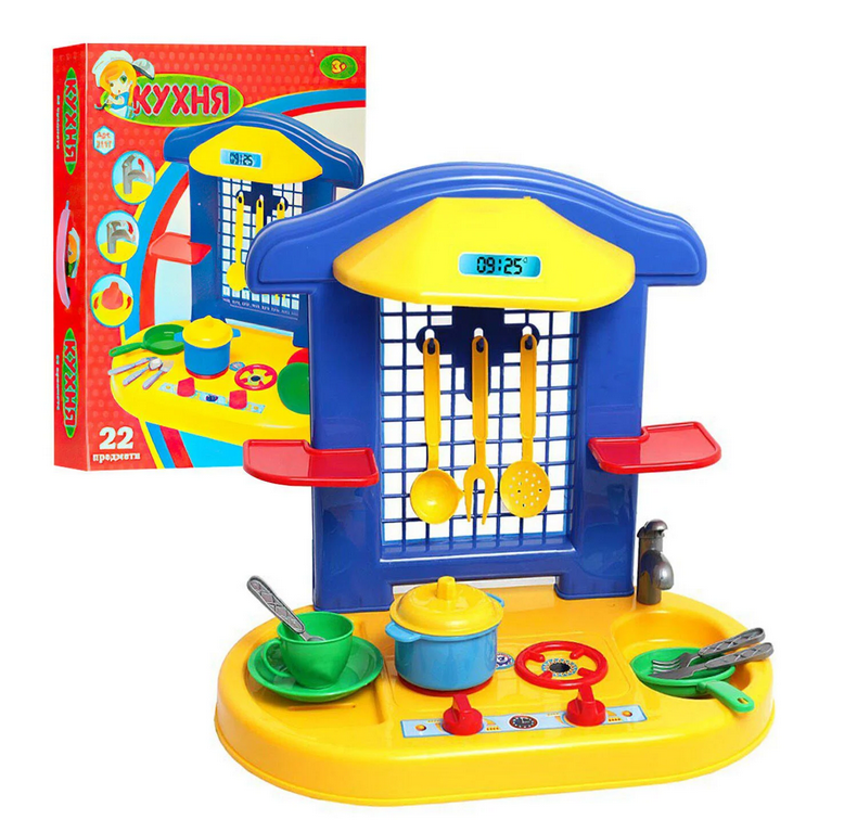 Детский игровой набор кухня с посудой (988)