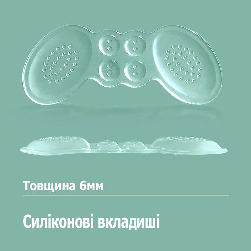 Вкладиші силіконові самоклейні на п'яту в жіночі туфлі від натирання або для зменшення розміру 6 мм (29123) - фото 5