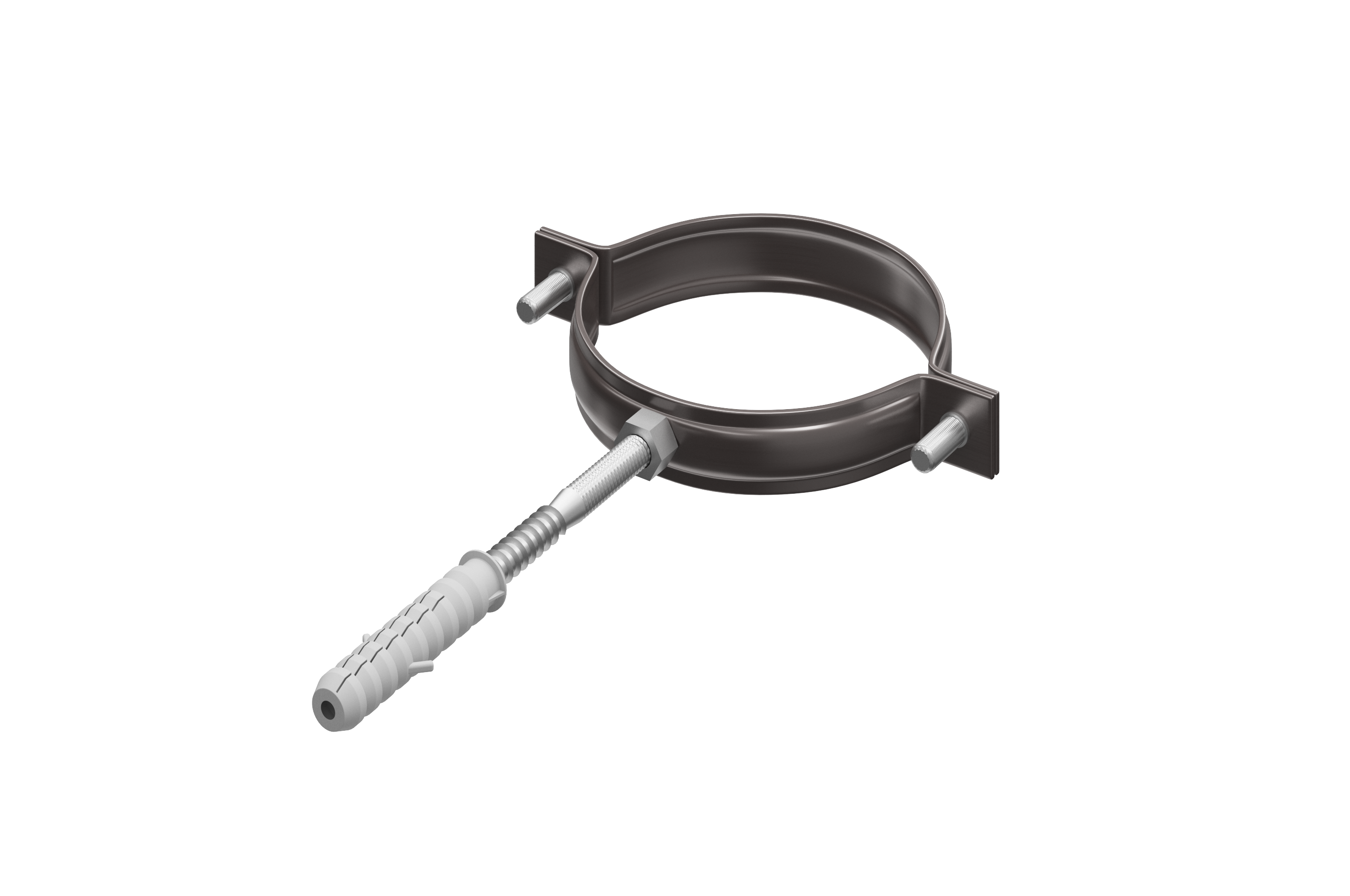 Хомут трубы Forostina 87 мм RAL 8019 Темно-коричневый (vo-24925/41)