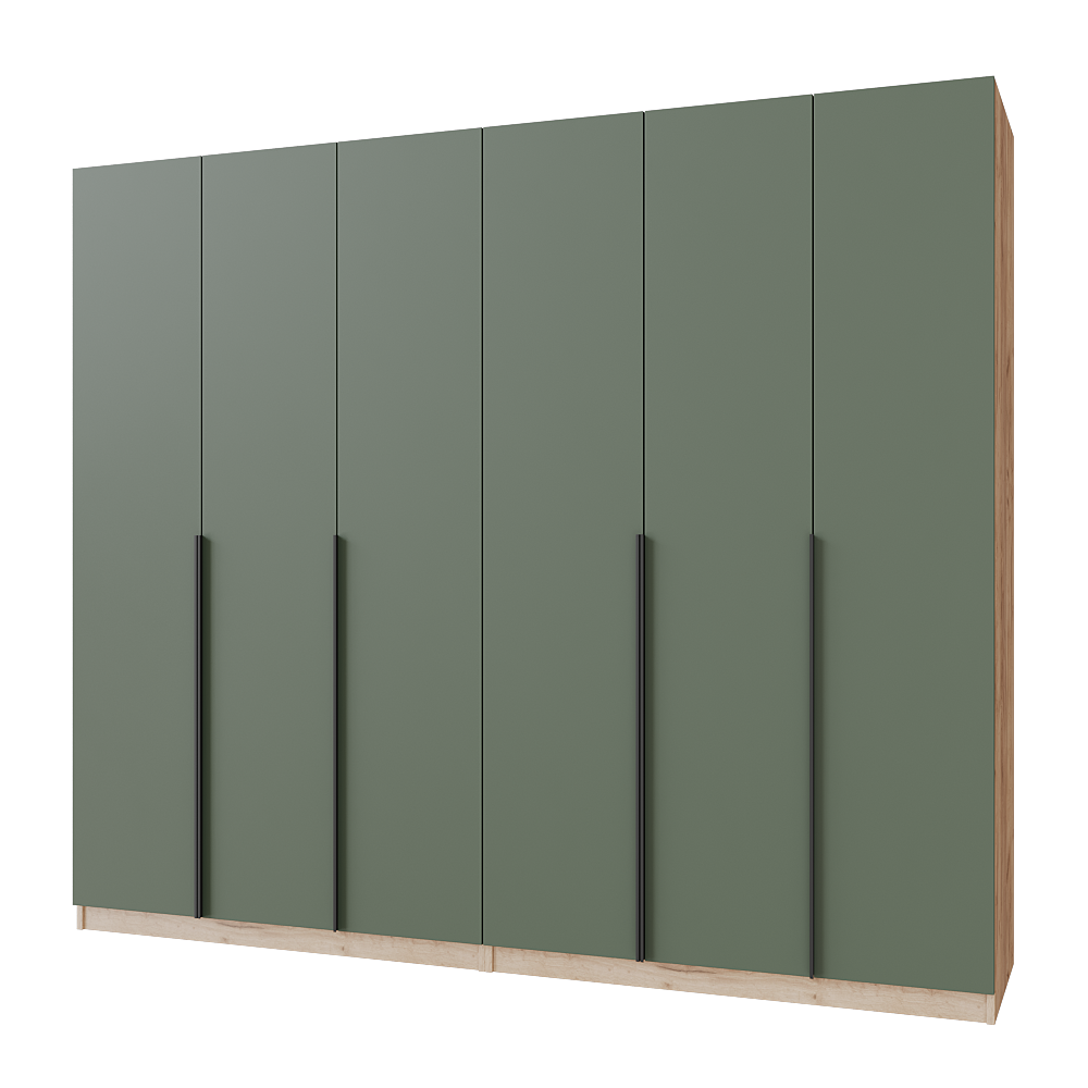 Шафа розпашна з тумбою Меблітренд Чиназес ЧиТ-2400 2400х500х2050 мм Дуб крафт золотий/Зелений димчастий (27287260) - фото 1 Шафа розпашна з тумбою Меблітренд Чиназес ЧиТ-2400 2400х500х2050 мм Дуб крафт золотий/Зелений димчастий (27287260) - фото 1