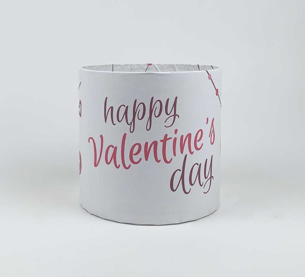 Коробка подарункова кругла "Happy Valentine's Day"15х15 см (5738)