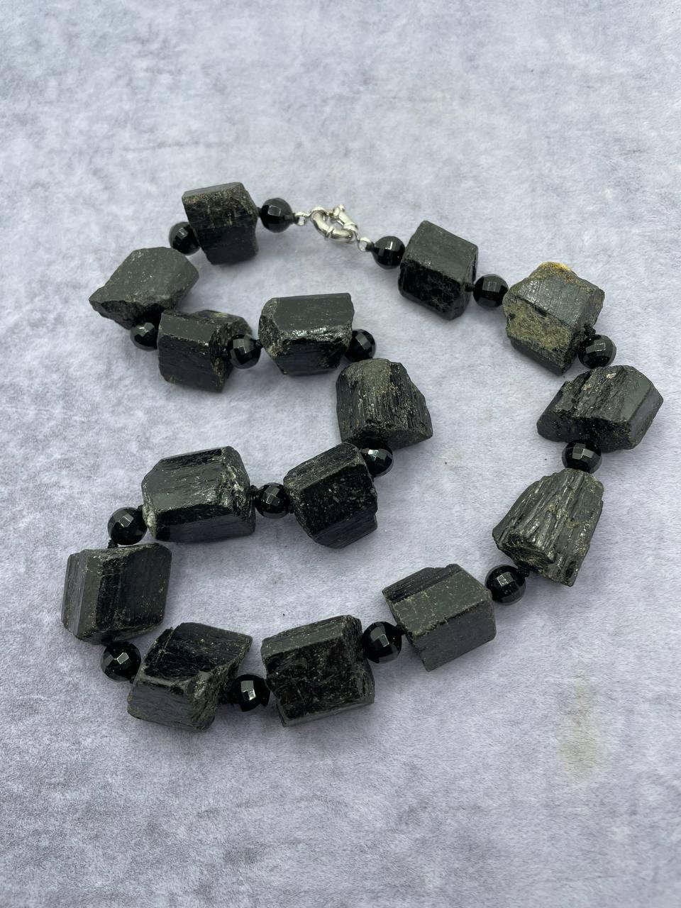 Бусы турмалин 45 см Черный (9738)
