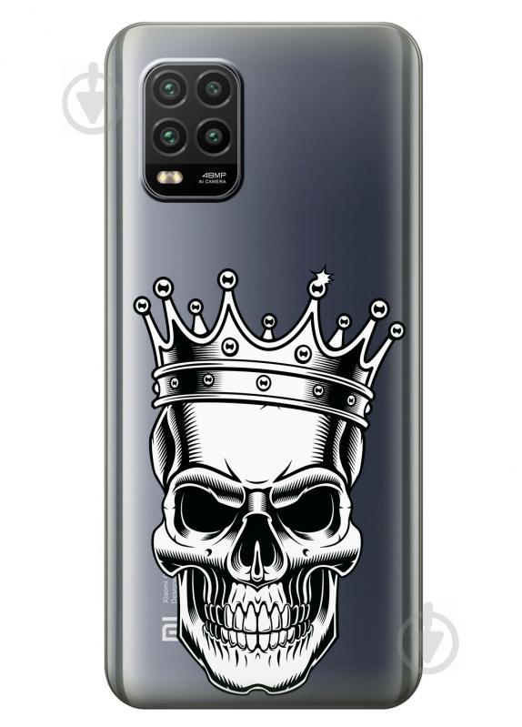 Силиконовый чехол iSwag для Xiaomi Mi 10 Lite Царский череп (KS2290)