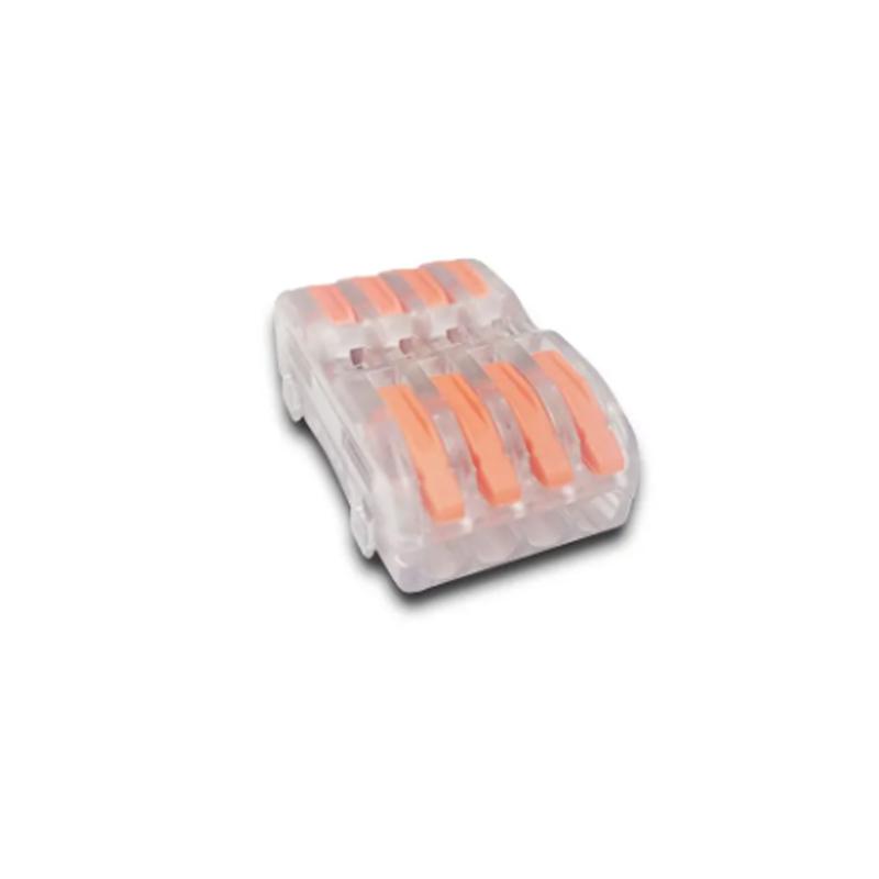 Клемма проходная Tactix 0,08-4 мм2 32А 4х1-4х1 наборная 39,5х23х14,5 мм Оранжевый (P424T)