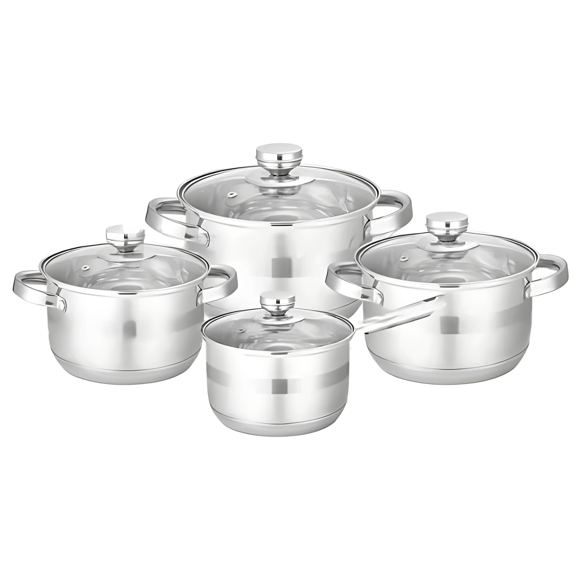 Набор кастрюль Edenberg EB-3707 из нержавеющей стали с крышками 8 предметов (57-46-EB-3707)