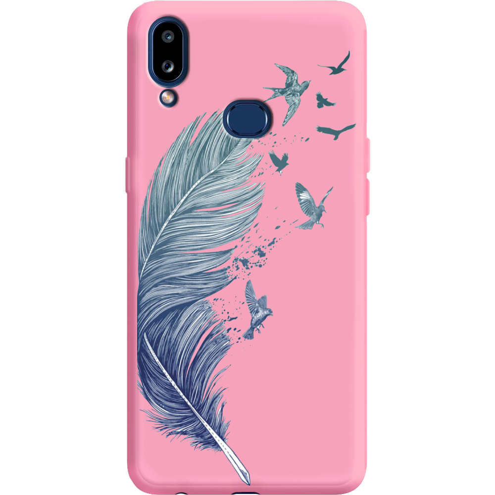 Чохол Boxface Samsung A107 Galaxy A10s Feather Рожевий силікон (37944-cc38-42164)
