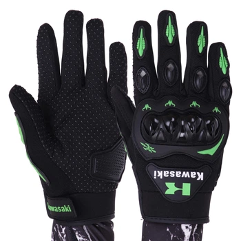 Моторукавички SP-Sport Kawasaki MS-5529-KW XXL Чорний/Салатовий