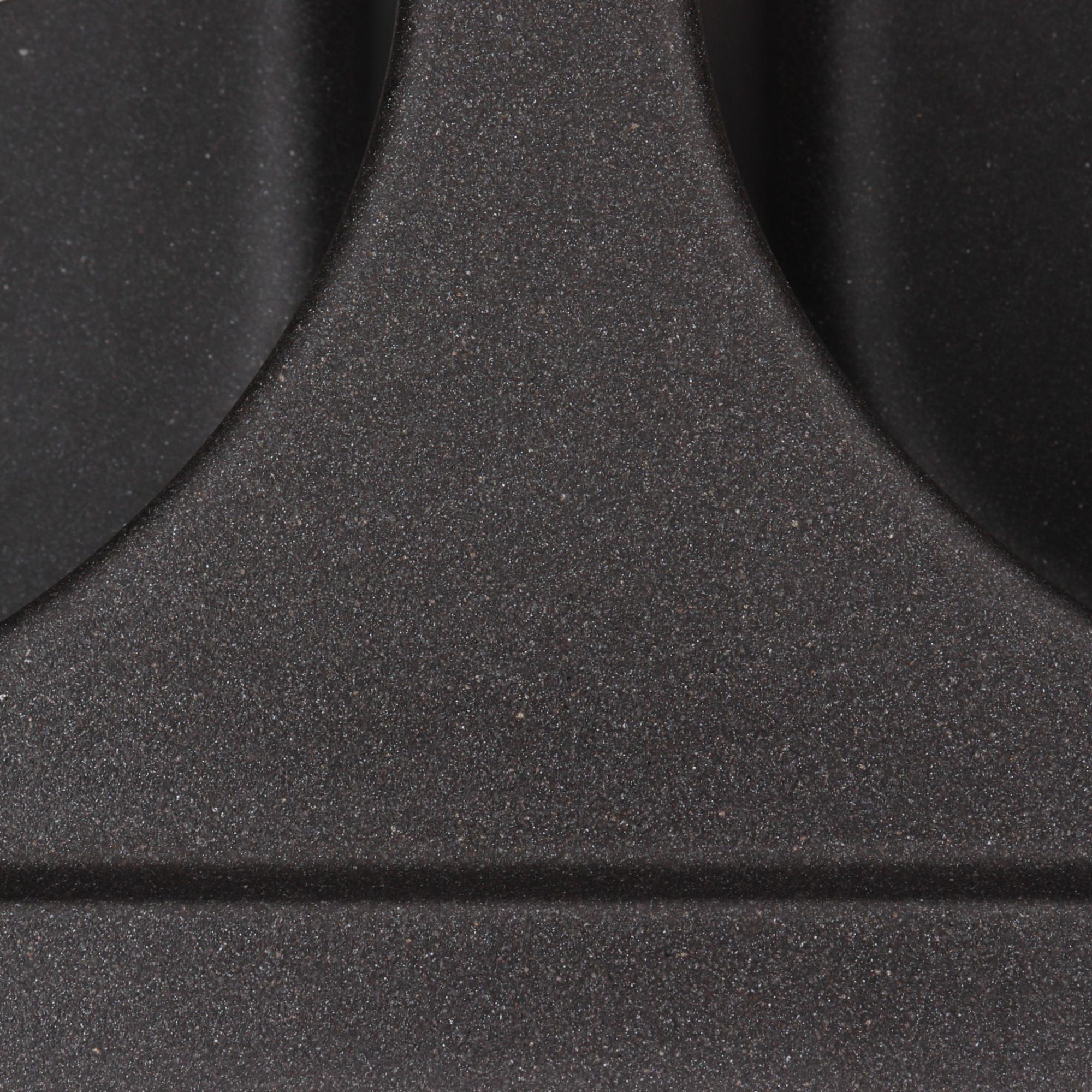 Мийка кухонна Platinum PLS-A41288 дві чаші гранітна прямокутна 785x498 мм Чорний (25968510) - фото 7