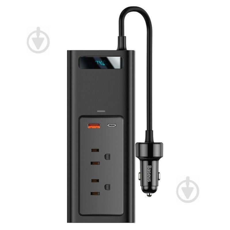 Автомобильный инвертор Baseus USB-C / USB / 5A / 150 Вт Black