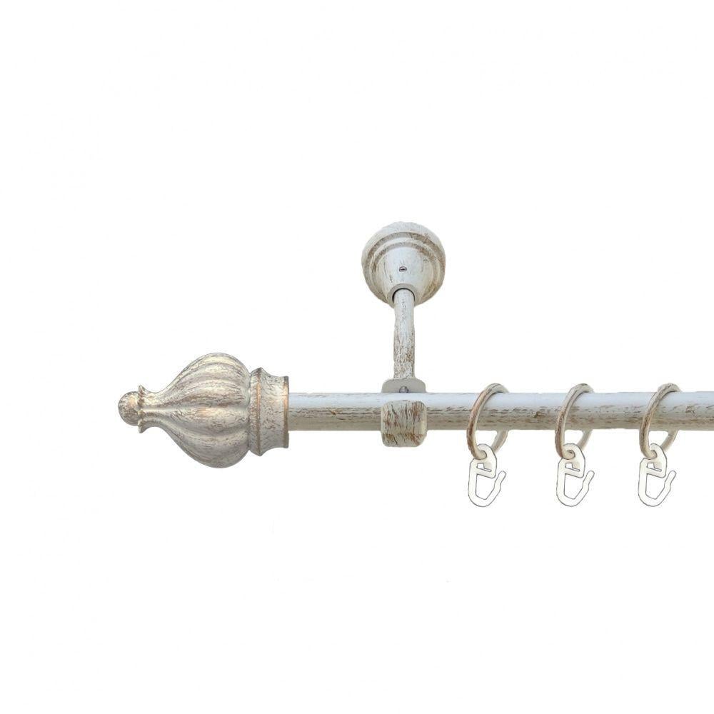 Карниз для штор Orvit Таджа однорядный гладкий 16 мм 240 см Белый (00-00015843)