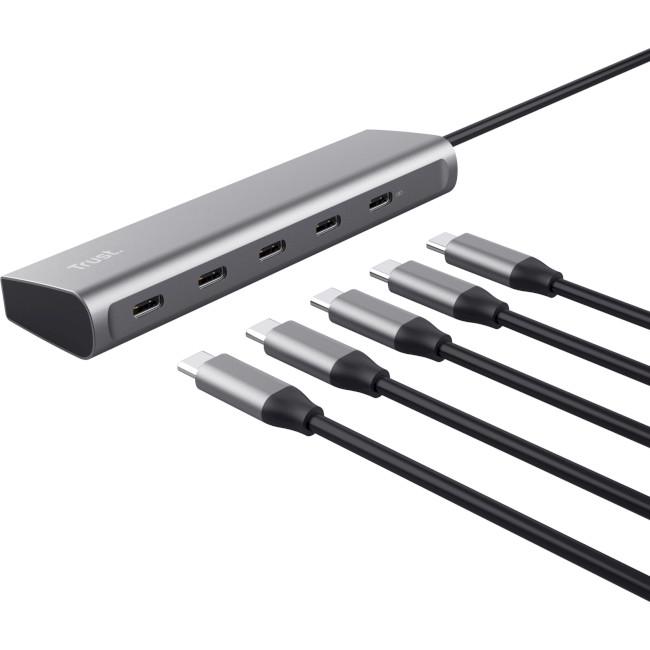 USB-хаб Trust Halyx 5-Port USB-C Hub Серый (25136) - фото 5