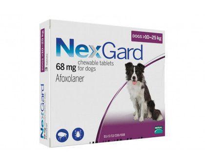 Таблетки Merial NexGard Нексгард от блох и клещей для собак L 10-25 кг 3 таблетки